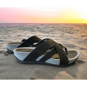 Beartraps Women's Black Sandals Shoes Size 6M (Diana) Flats Slip On's